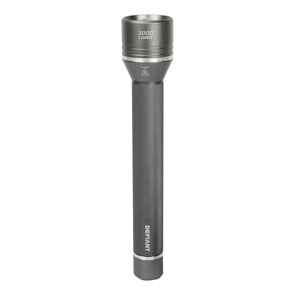 Defiant 3000 Lumens LED Slide-to-Focusing Alkaline Flashlight