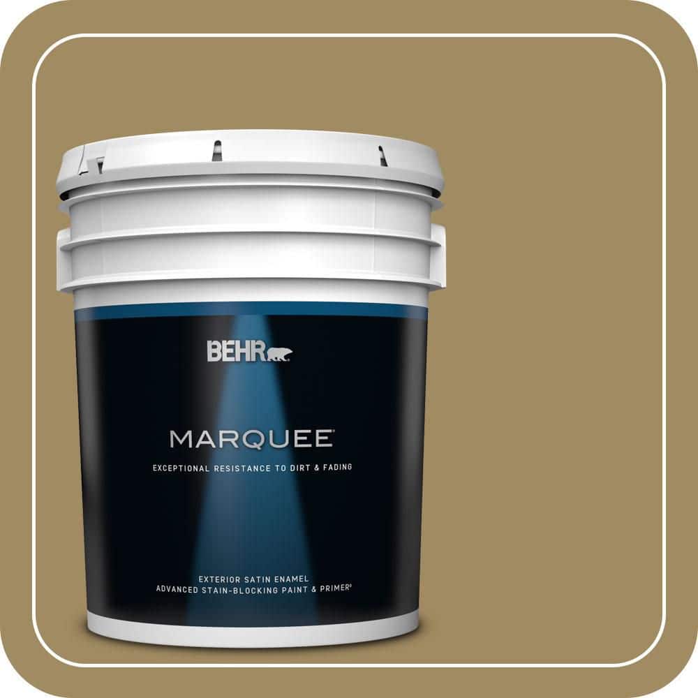BEHR MARQUEE 5 gal. #S320-6 Garden Salt Green Satin Enamel Exterior Paint & Primer