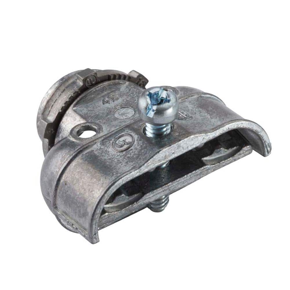 Halex 3/8 in. Flexible Metal Conduit (FMC) Duplex Connector Standard Fitting (25-Box) (1)