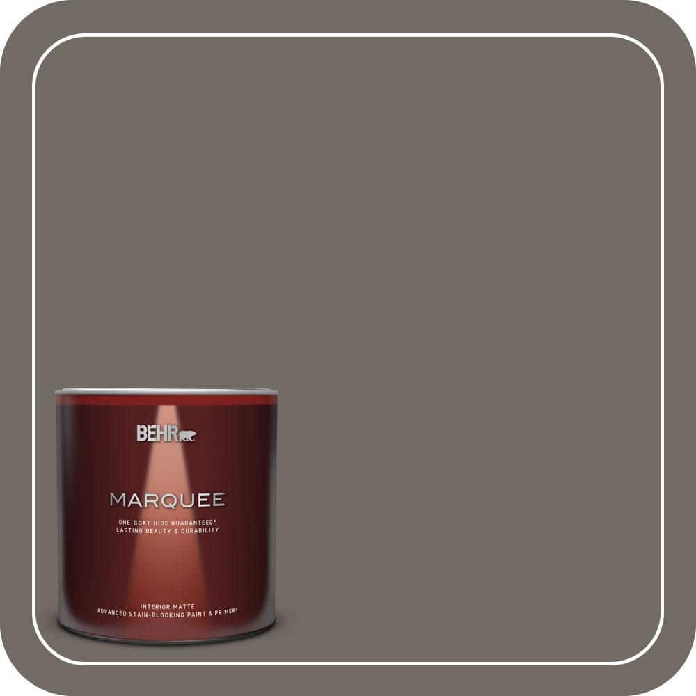 BEHR MARQUEE 1 qt. #PPU24-04 Burnished Pewter Matte Interior Paint & Primer