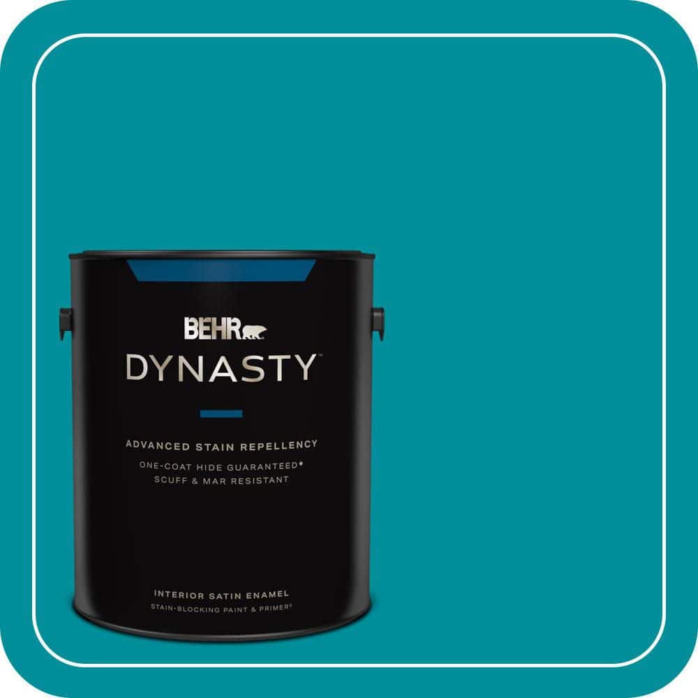 BEHR DYNASTY 1 gal. #P470-6 Bella Vista Satin Enamel Interior Stain-Blocking Paint and Primer