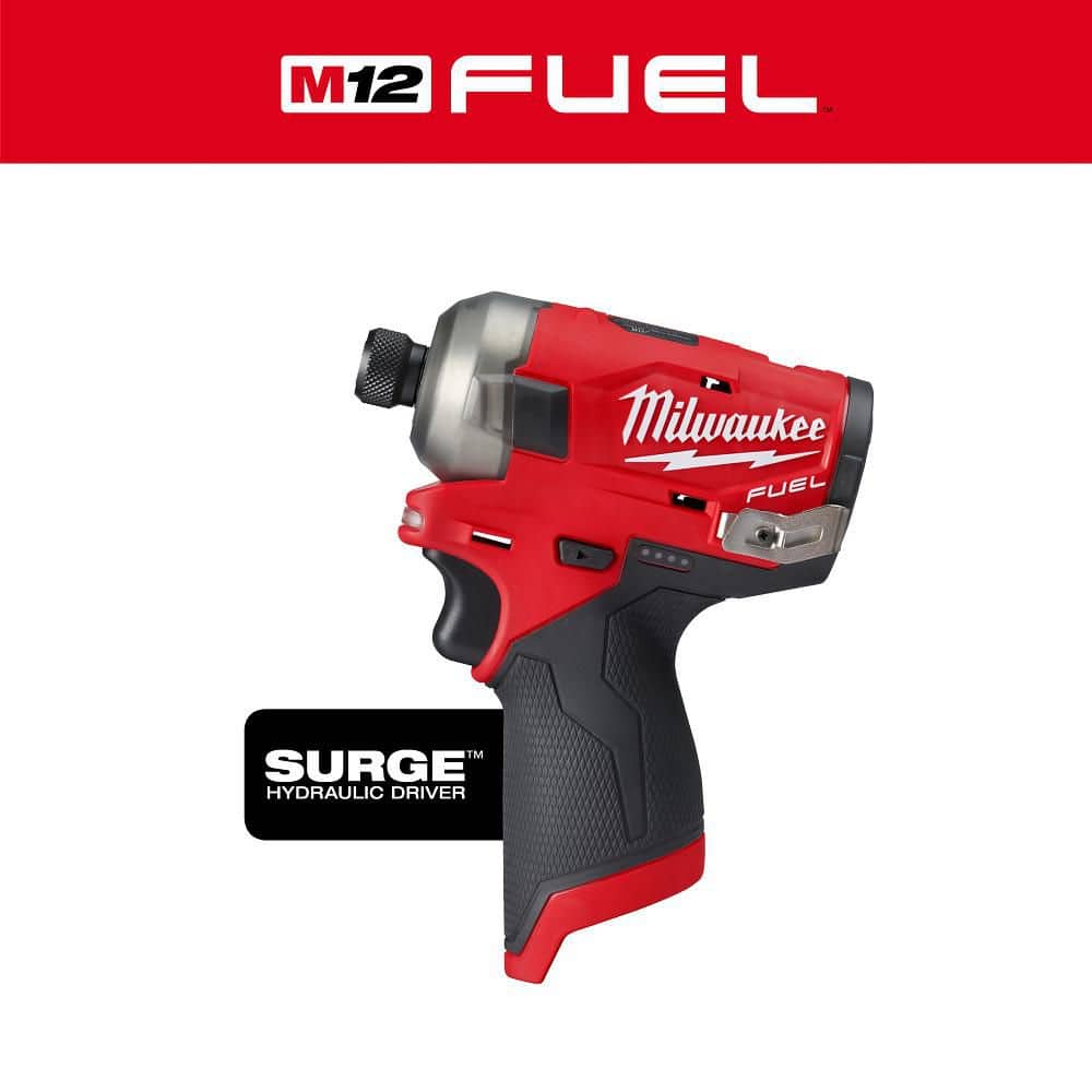 Milwaukee M12 FUEL SURGE 12V Lithium-Ion Brushless Cordless 1/4 in. Hex Impact Driver (Tool-Only)