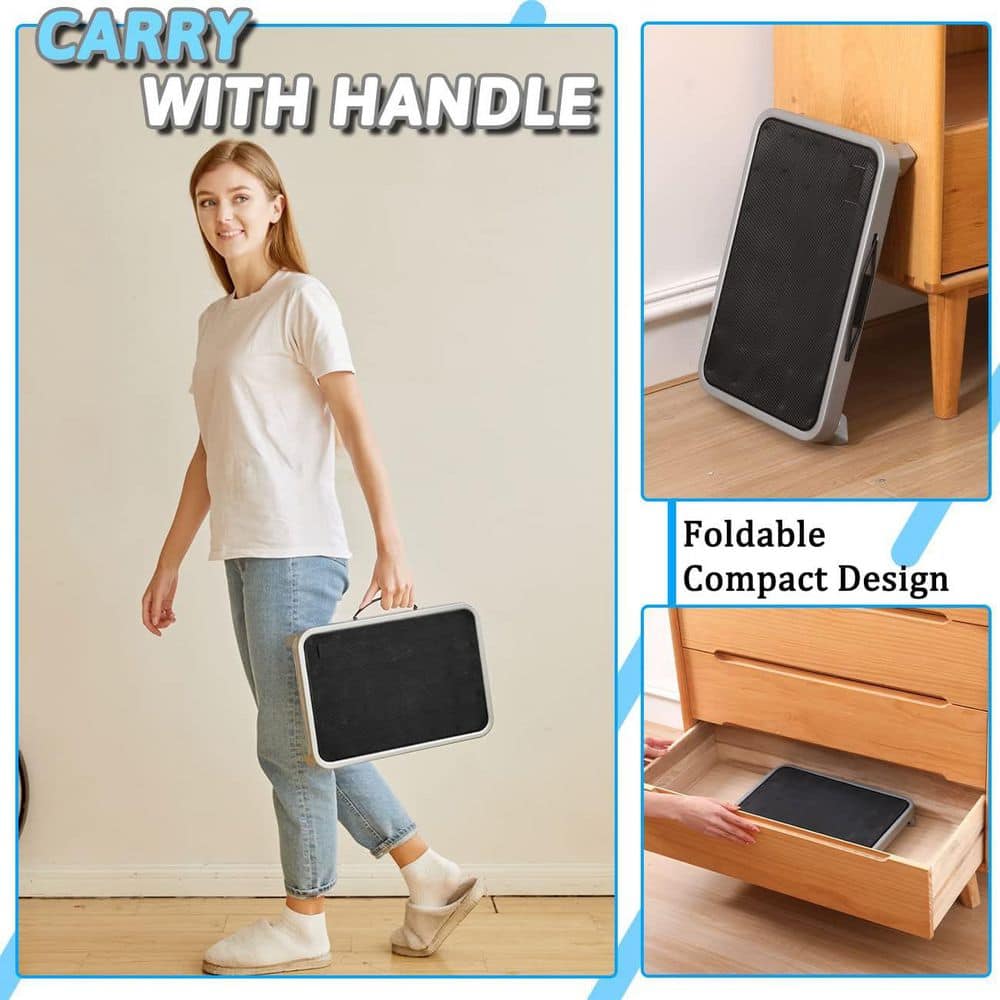 Unbranded 3 Levels Adjustable Folding Step Stool, Sturdy Metal Alloy Steel, Safer Foldable Design 330 lbs. Capacity (2)