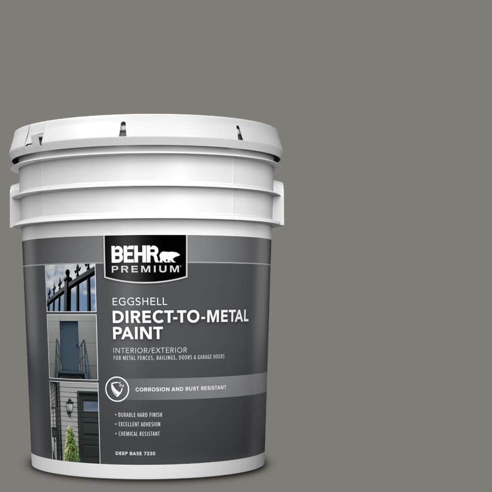 BEHR PREMIUM 5 gal. #PPU24-21 Greyhound Eggshell Direct to Metal Interior/Exterior Paint (1)