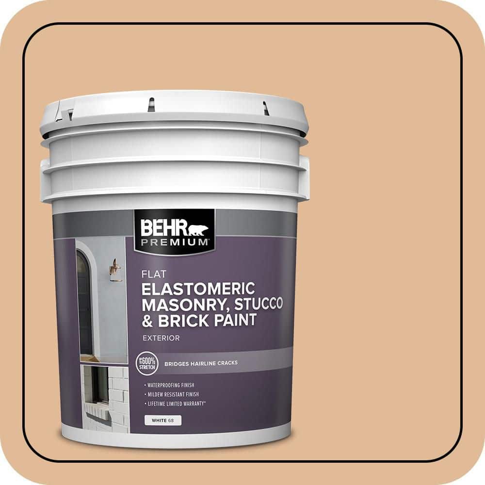 BEHR PREMIUM 5 gal. #S250-3 Honey Nougat Elastomeric Masonry, Stucco and Brick Exterior Paint (1)