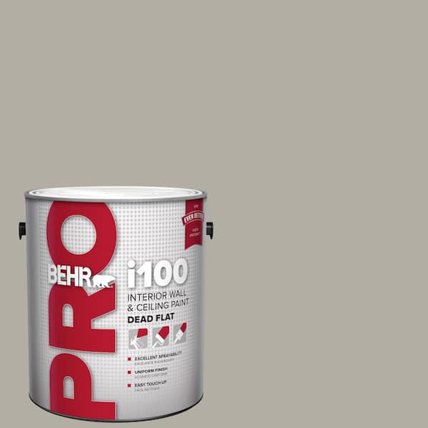 BEHR PRO 1 gal. #790D-4 Granite Boulder Dead Flat Interior Paint (2)