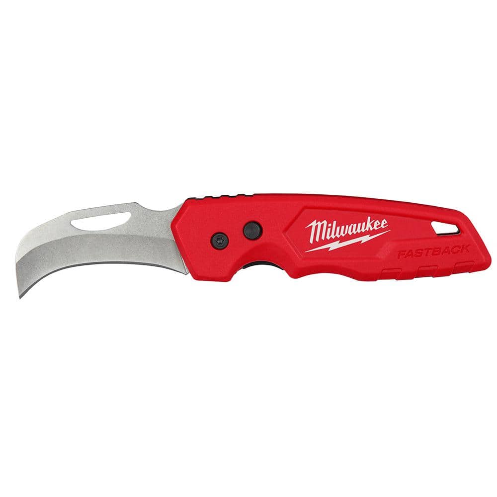 Milwaukee 2.45 in. FASTBACK Stainless Steel Hawkbill Folding Knife with Blade (1)