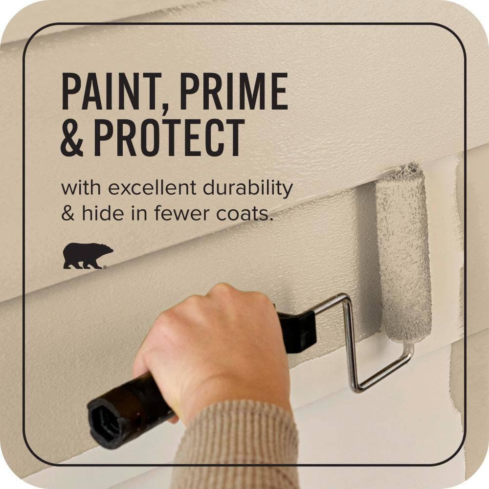 BEHR ULTRA 1 qt. #MQ2-21 Elemental Tan Semi-Gloss Enamel Exterior Paint & Primer (3)