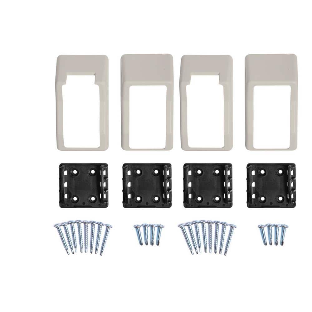 Weatherables Walton Tan Stair Railing Bracket Kit (4-Piece)