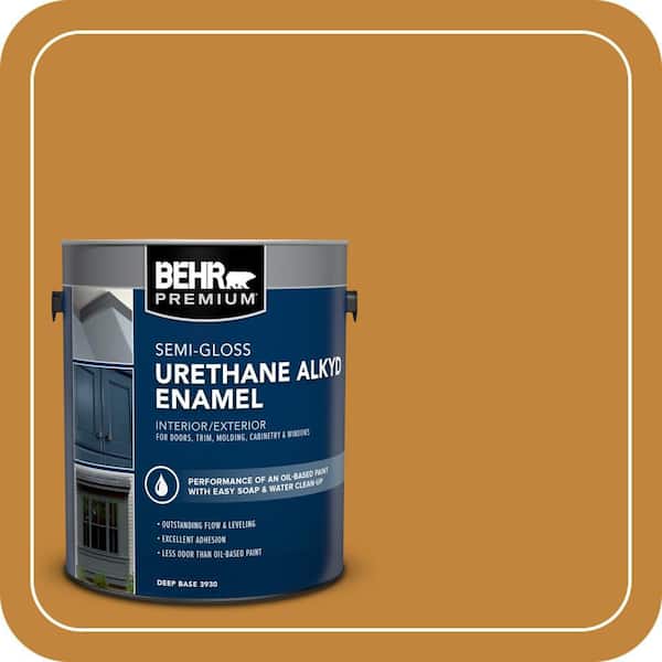 BEHR PREMIUM 1 gal. #M260-7 Back To School Urethane Alkyd Semi-Gloss Enamel Interior/Exterior Paint (2)