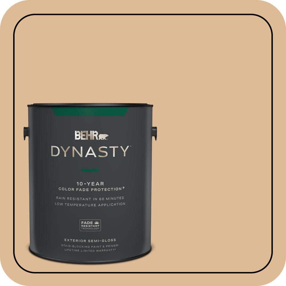 BEHR DYNASTY 1 gal. #PMD-69 Jute Semi-Gloss Enamel Exterior Stain-Blocking Paint & Primer