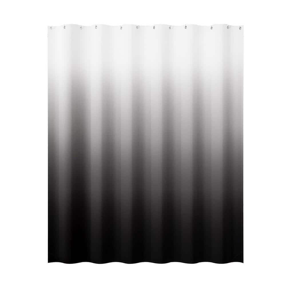 JFVKAF 72 in. W x 72 in. L Polyester Shower Curtain in Black (1)