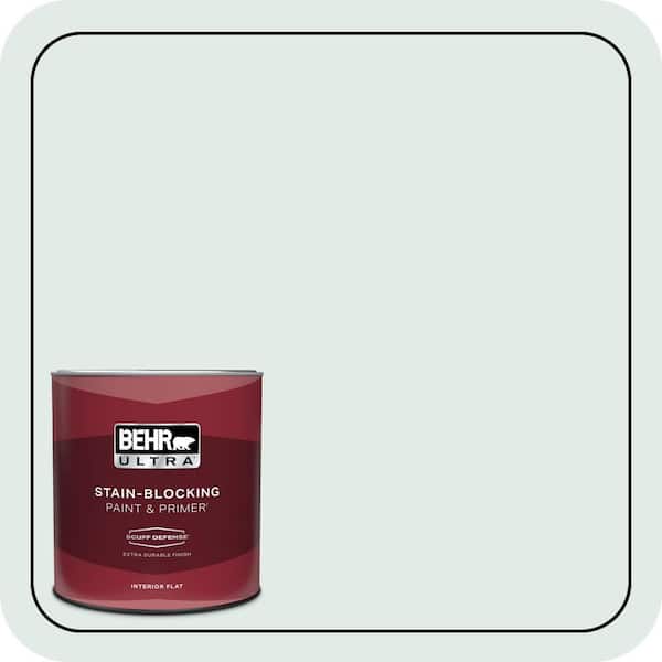 BEHR PREMIUM PLUS 5 gal. #ICC-37 Beach Glass Semi-Gloss Enamel Low Odor Interior Paint & Primer (4)