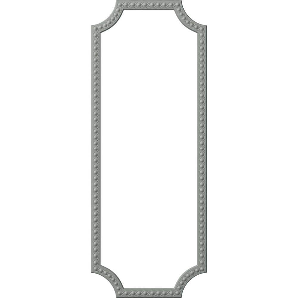 Ekena Millwork 28 in. W x 72 in. H Unfinished Polyurethane Foster Running Coin Panel Moulding Kit (Single Panel) (1)