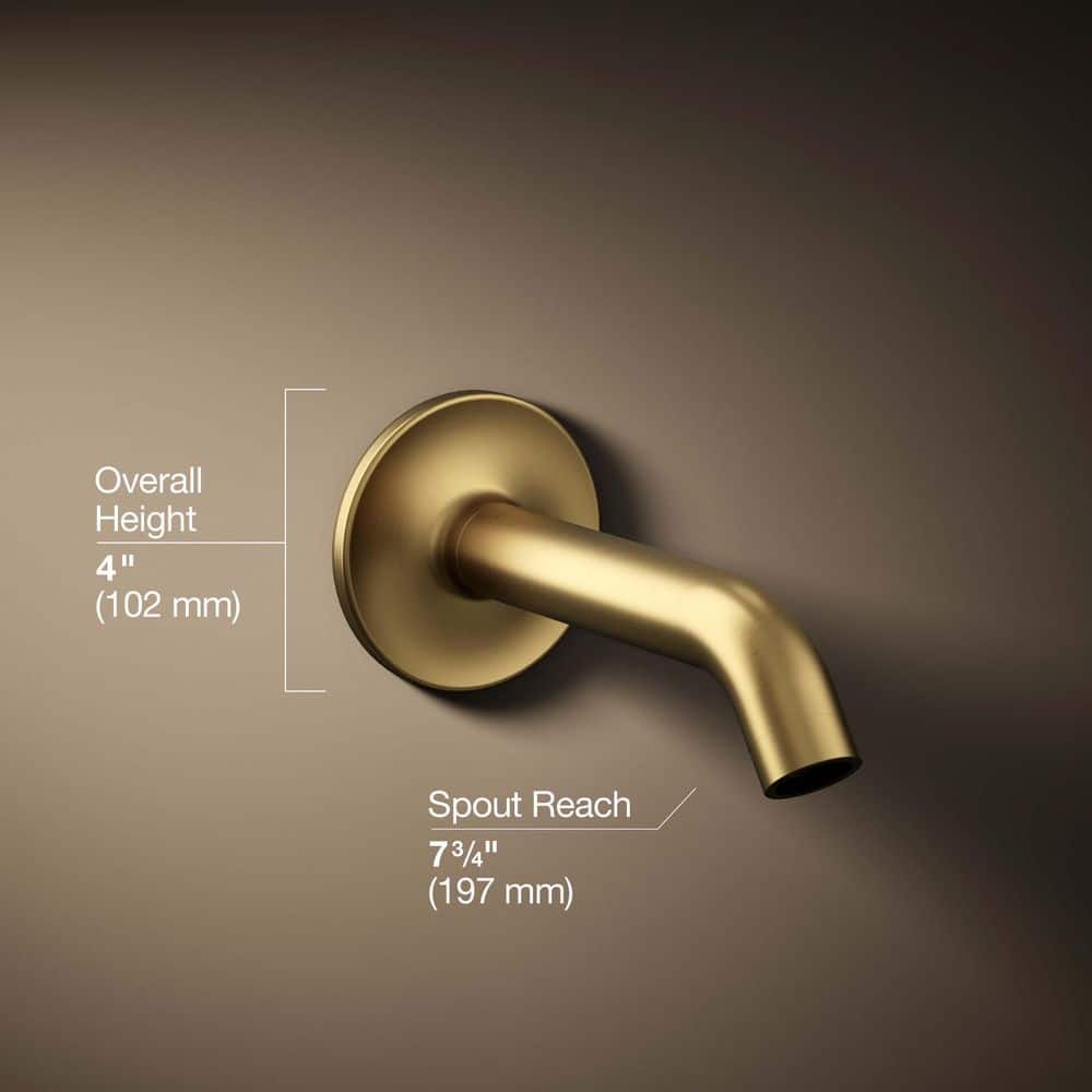 KOHLER Purist Wall-Mount Bath Spout in Vibrant Brushed Moderne Brass (3)