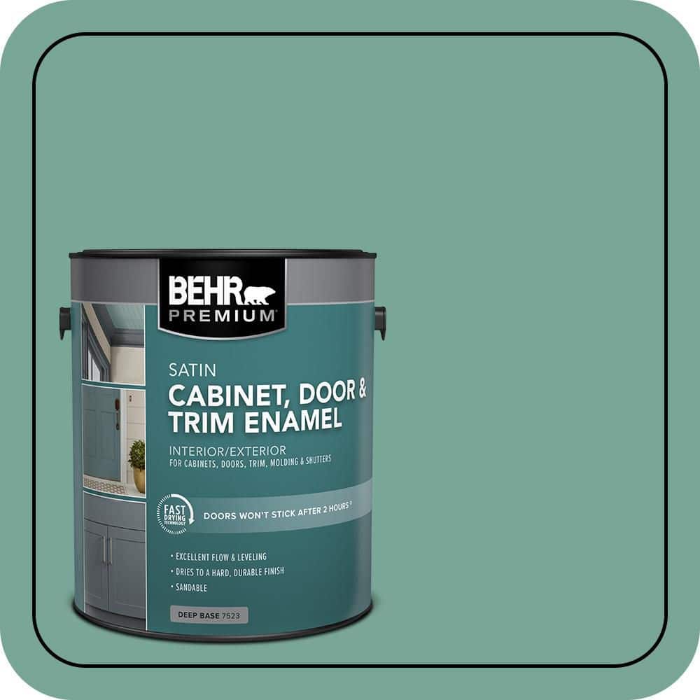 BEHR PREMIUM 1 gal. #MQ6-38 Patina Satin Enamel Interior/Exterior Cabinet, Door & Trim Paint