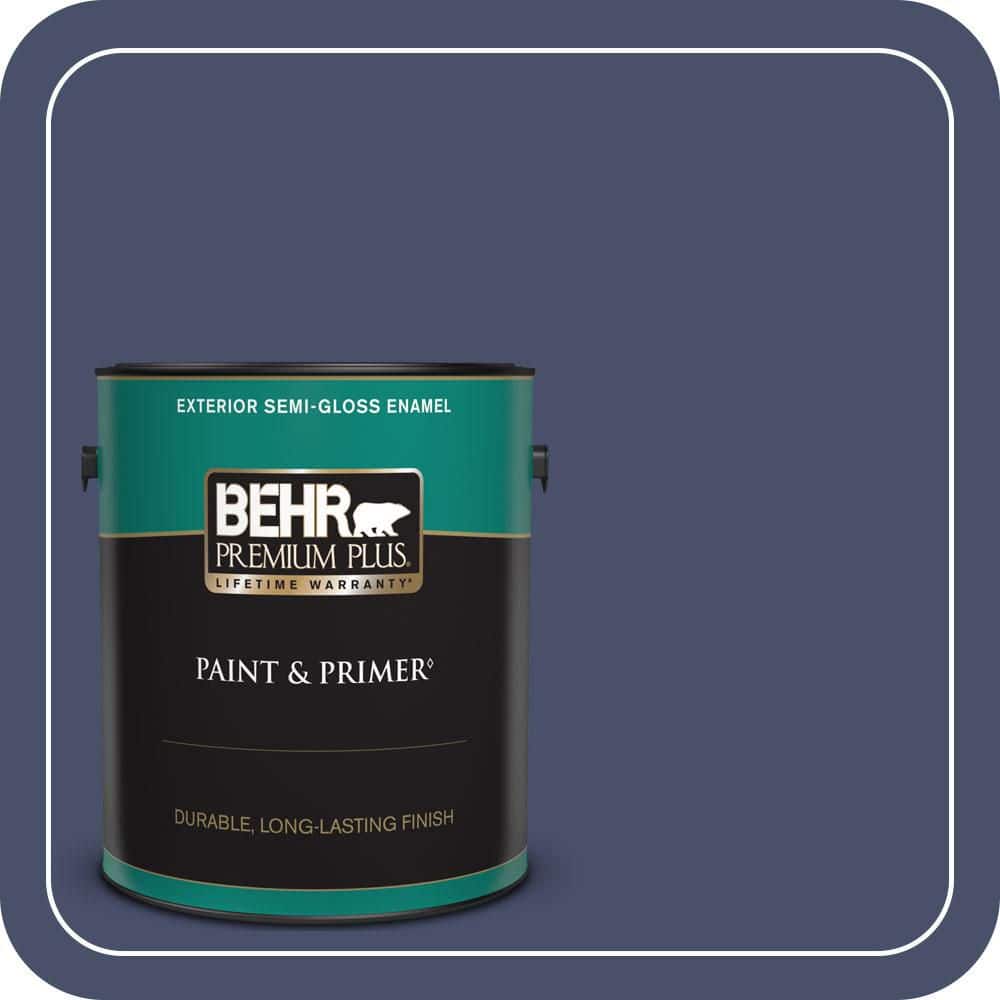 BEHR PREMIUM PLUS 1 gal. #PPU15-18 Vintage Velvet Semi-Gloss Enamel Exterior Paint & Primer