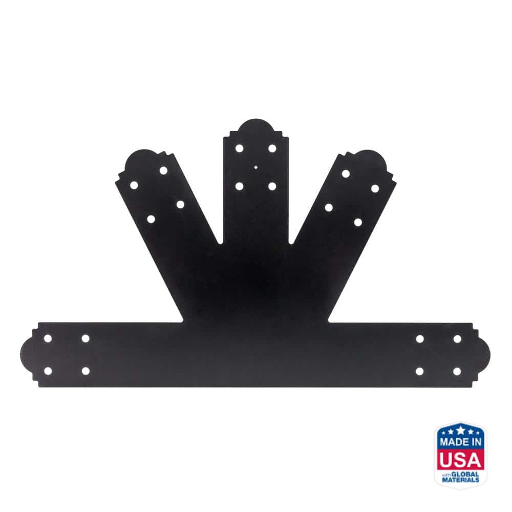 Simpson Strong-Tie Outdoor Accents Mission Collection 6:12 Pitch ZMAX, Black Powder-Coated Gable Plate (1)