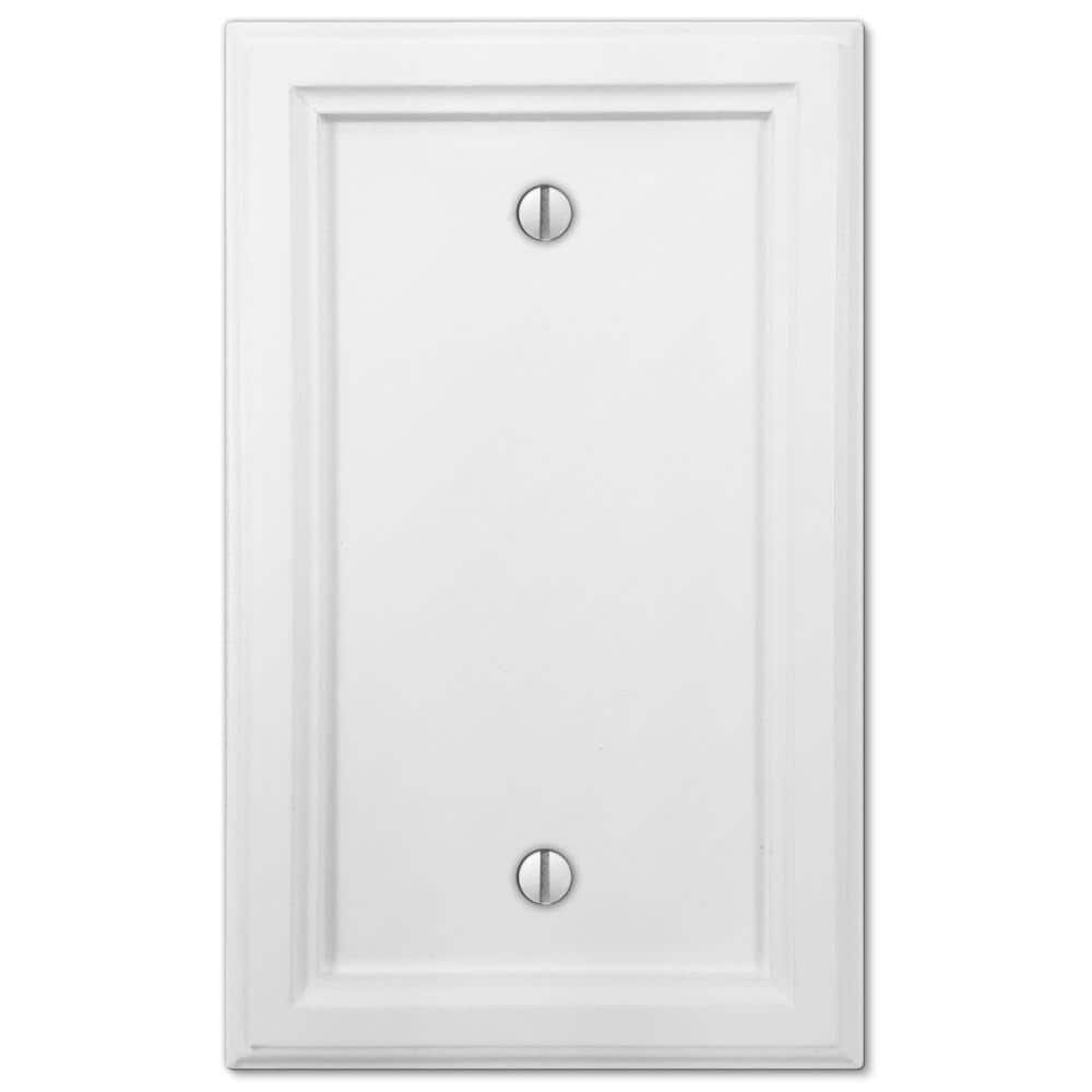 AMERELLE Elly 1 Gang Blank Composite Wall Plate - White