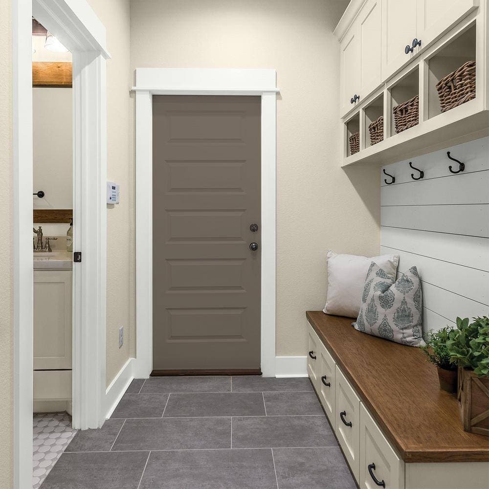 Glidden Premium 1 gal. PPG1022-6 Granite Semi-Gloss Interior Latex Paint (4)