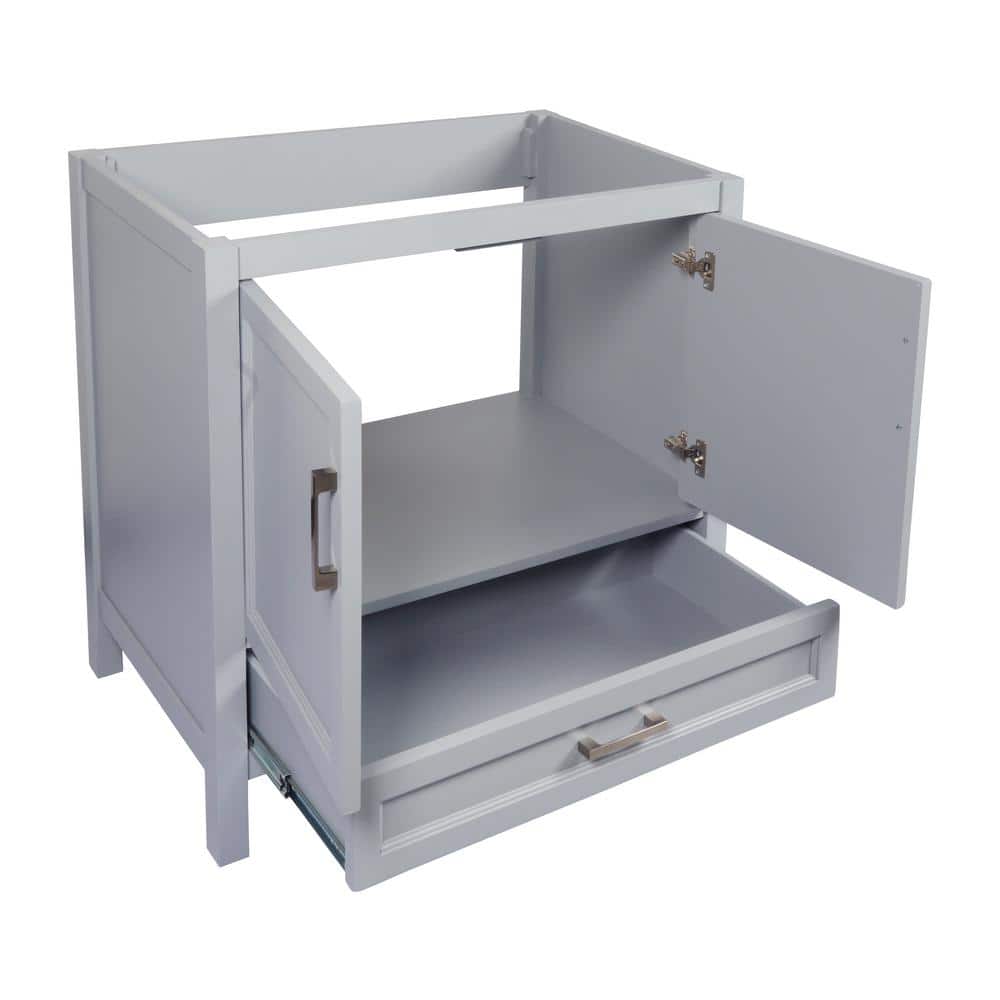 Amluxx Salerno 37 in. W x 22 in. D x 34.5 in. H Bath Vanity Cabinet Only in Grey (3)