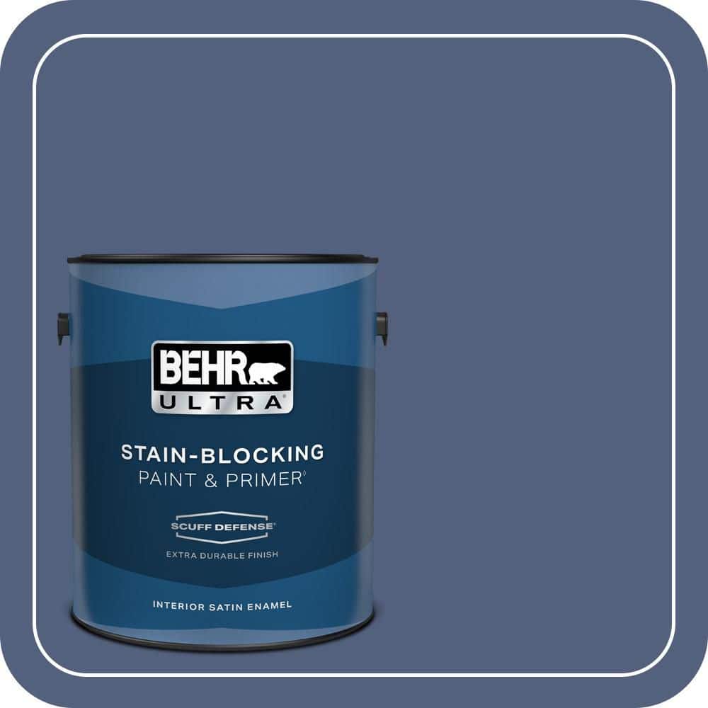BEHR ULTRA 1 gal. #MQ5-15 Award Night Extra Durable Satin Enamel Interior Paint & Primer