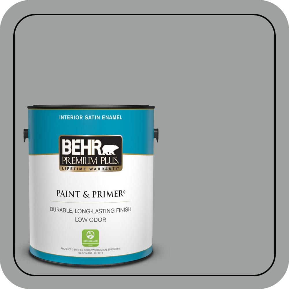 BEHR PREMIUM PLUS 1 gal. #N460-4 Cosmic Quest Satin Enamel Low Odor Interior Paint & Primer