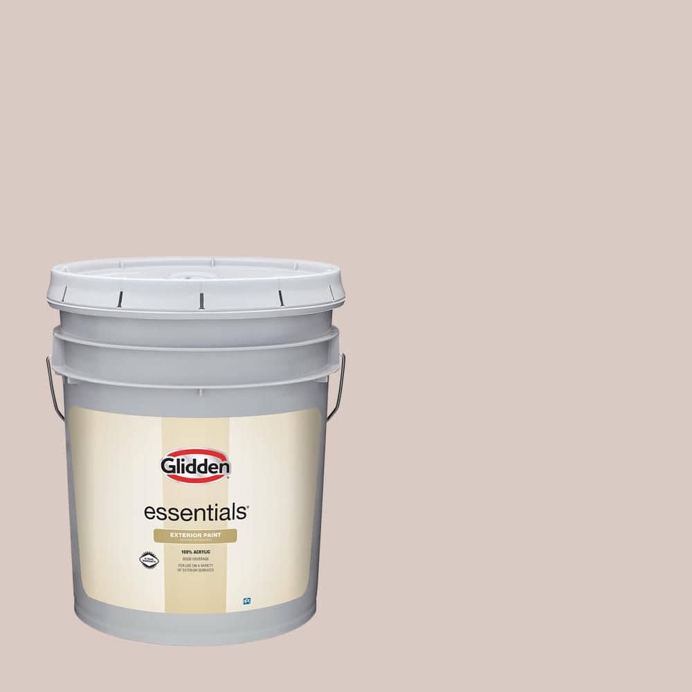 Glidden Essentials 5 gal. PPG1017-2 First Kiss Satin Exterior Paint