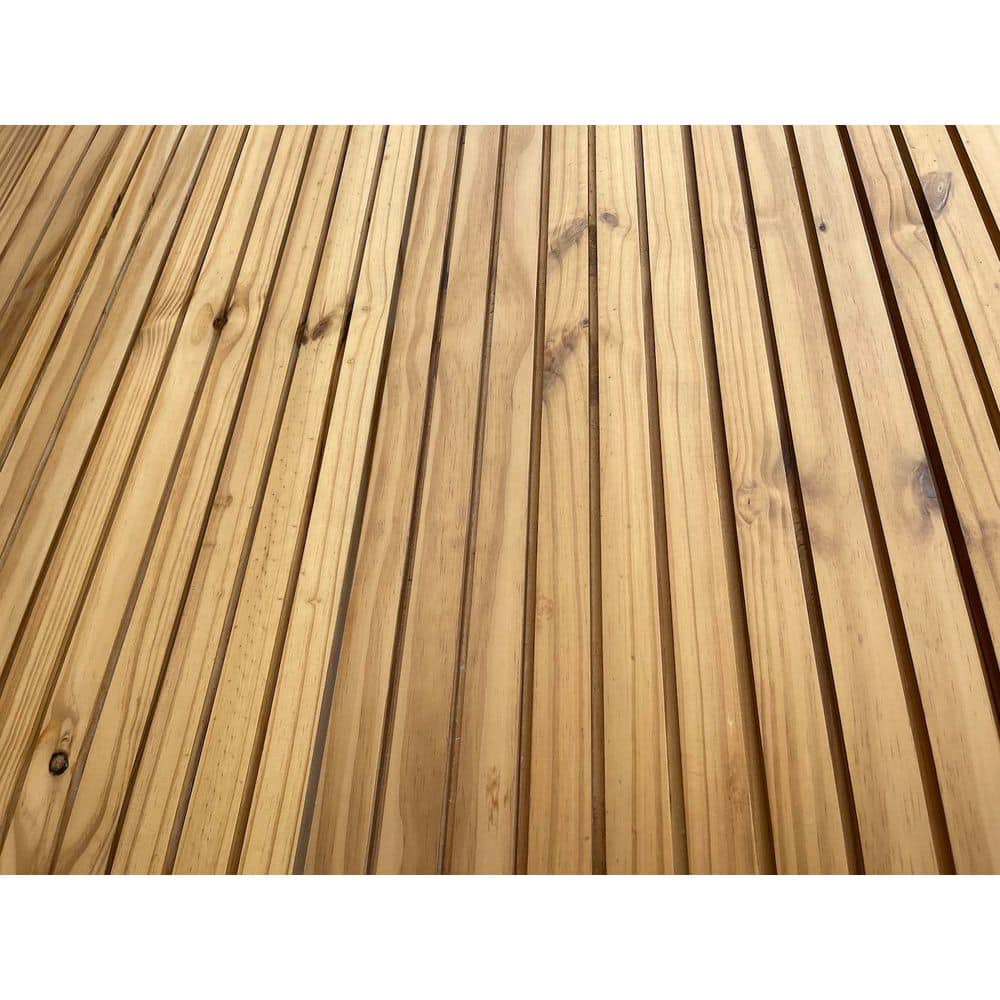 WellDone 1 in. x 6 in. x 8 ft. Thermo-Treated Premium Radiata Pine Fluted Siding Board in Gold Color (66.7 SF in 20-Pack) (3)