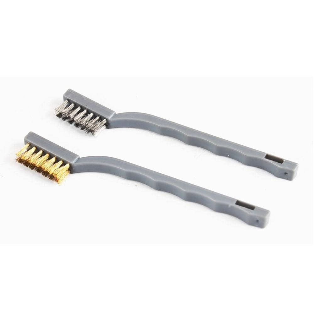 HDX 2-Piece Stainless-Steel Bristle and Brass Bristle Utility Brush Set