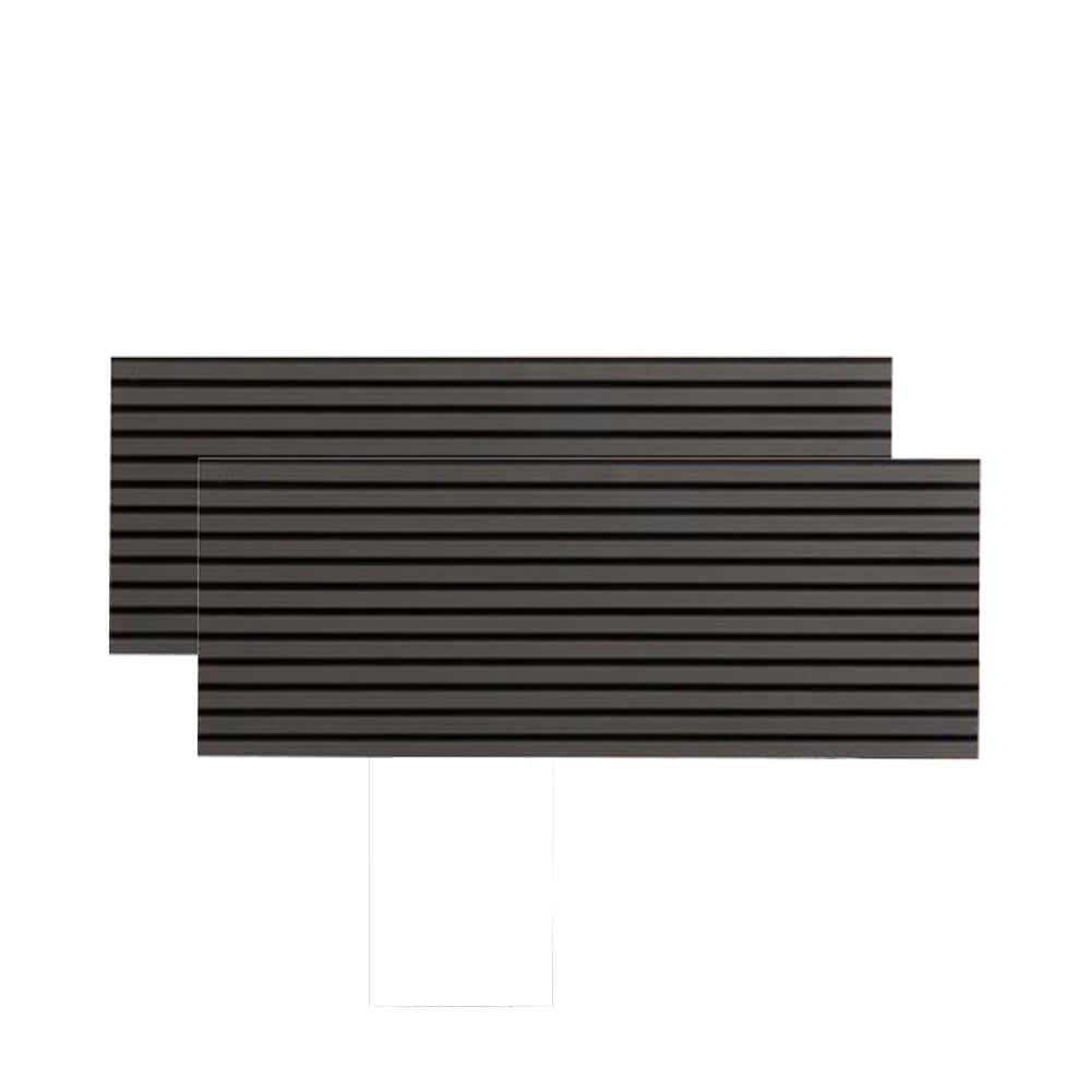 Afoxsos Acoustic 1/4 in. T x 18.9 in. W x 3 ft. L Shiplap Finished MDF Board in Black 2-Pack