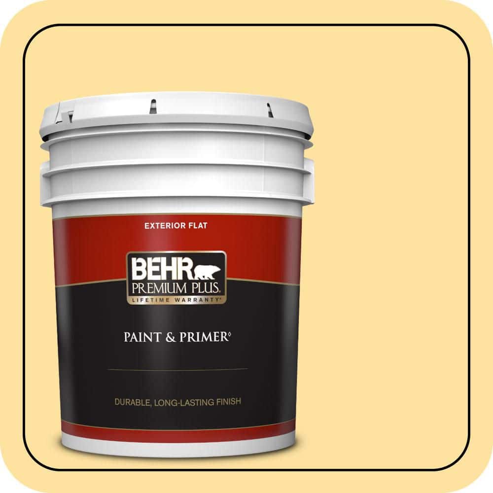 BEHR PREMIUM PLUS 5 gal. #P280-3 Polka Dot Skirt Flat Exterior Paint & Primer