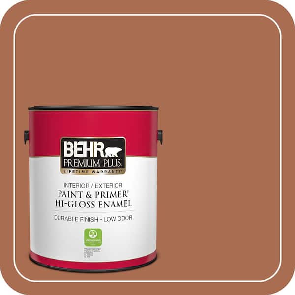 BEHR PREMIUM PLUS #BIC-45 Airbrushed Copper Interior/Exterior Paint & Primer Color Sample (4)