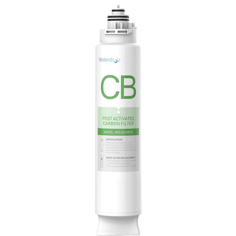 Waterdrop CB Replacement Water Filter Cartridge for WD-G3P800 and G3 Reverse Osmosis System, 1-Year Lifetime