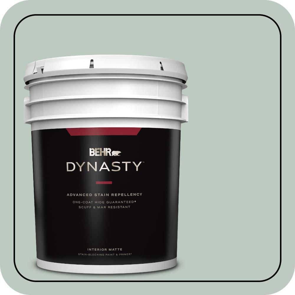 BEHR DYNASTY 5 gal. #N420-2 Mountain Falls Matte Interior Stain-Blocking Paint & Primer