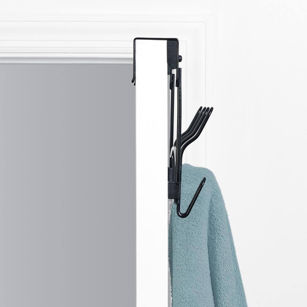 Zenna Home SnugFit J-Hook Over-the-Door 4-Hook Rack (4)