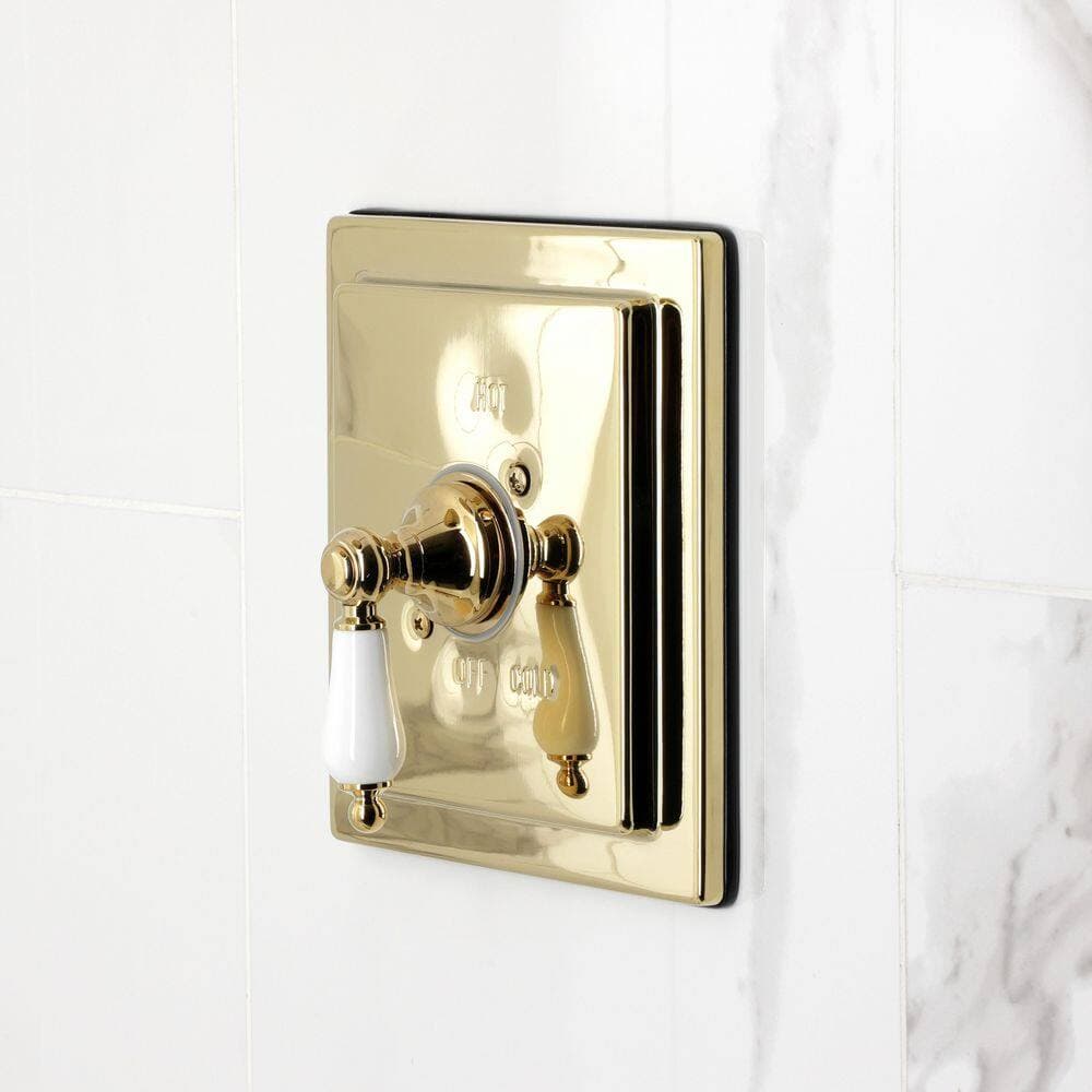 Kingston Brass Demure 1-Handle 1-Spray Tub and Shower Faucet 1.8 GPM in Polished Brass (3)