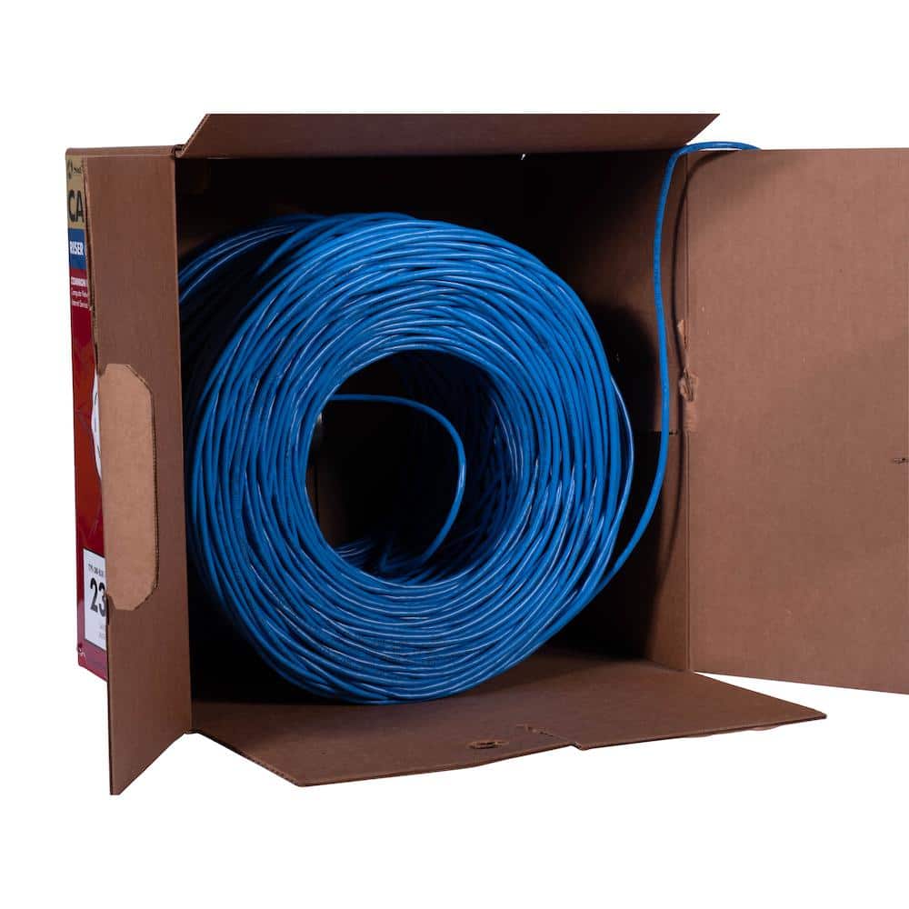 Southwire 1,000 ft. 23/4 Solid CU CAT6 CMR (Riser) Data Cable in Blue (3)