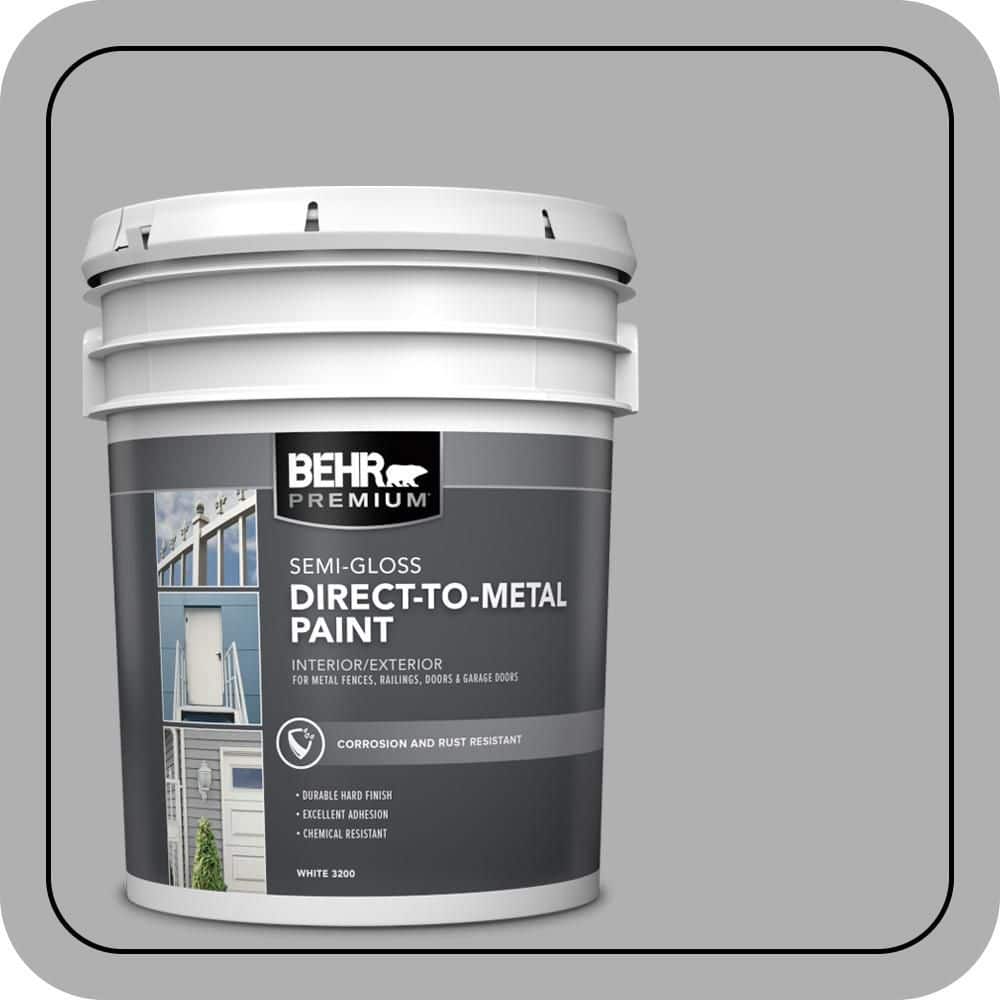 BEHR PREMIUM 5 gal. #780F-4 Sparrow Semi-Gloss Direct to Metal Interior/Exterior Paint