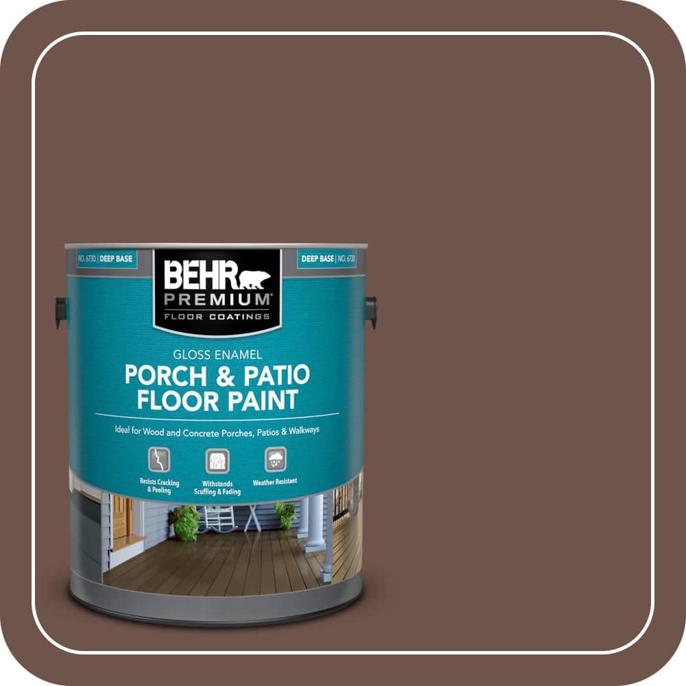 BEHR PREMIUM 1 gal. #N150-6 Coffee Beans Gloss Enamel Interior/Exterior Porch and Patio Floor Paint