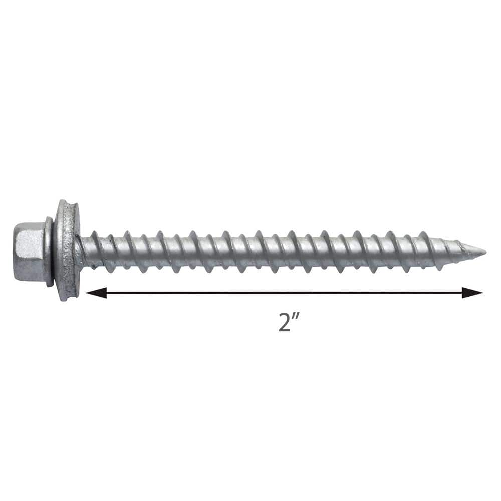 Woodtite 2 in. Hex-Head Wood Screw with EPDM washer (50-Pack) (3)