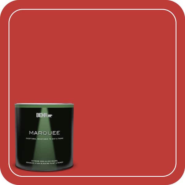 BEHR MARQUEE 1 qt. #P150-7 Flirt Alert Semi-Gloss Enamel Exterior Paint & Primer (2)