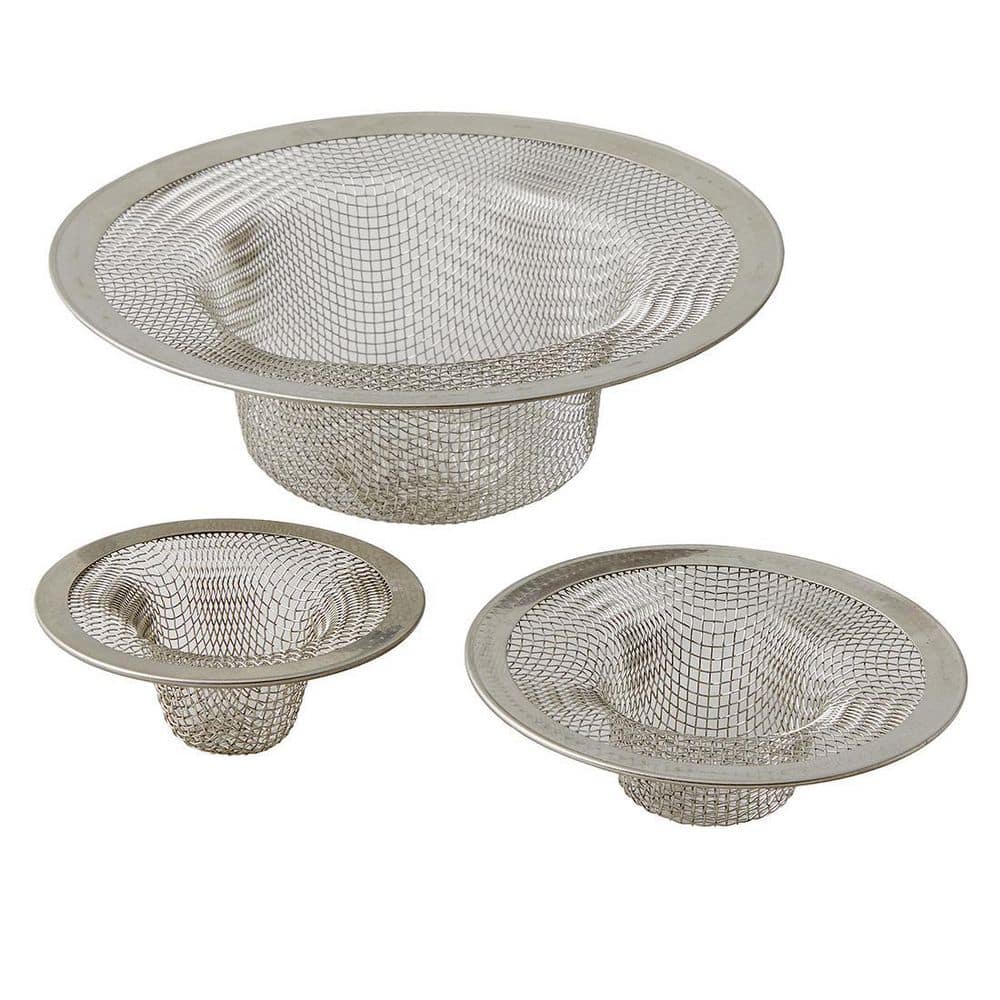 Everbilt Mesh Sink Drain Strainer in Stainless Steel (3-Pack)