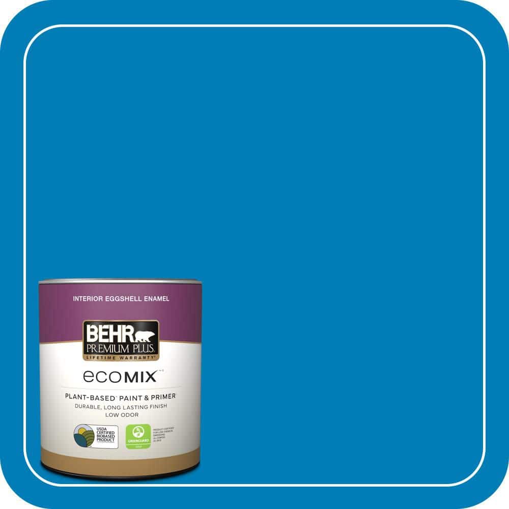 BEHR PREMIUM PLUS 1 qt. #S-G-550 Artesian Water Eggshell Enamel EcoMix Plant-Based Interior Paint & Primer (1)