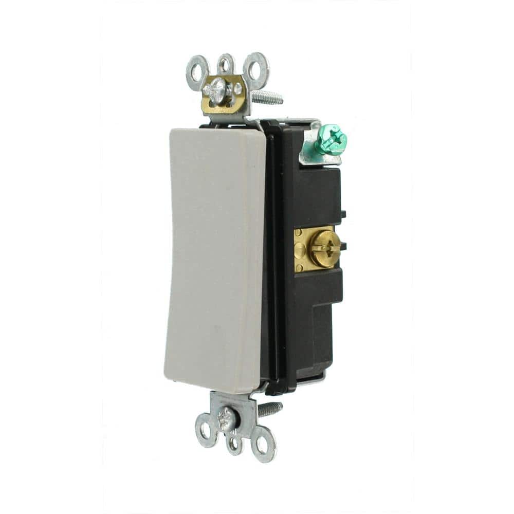 Leviton Decora Plus Amp 120/277-Volt Antimicrobial Treated Plus Single-Pole Rocker Switch (3)