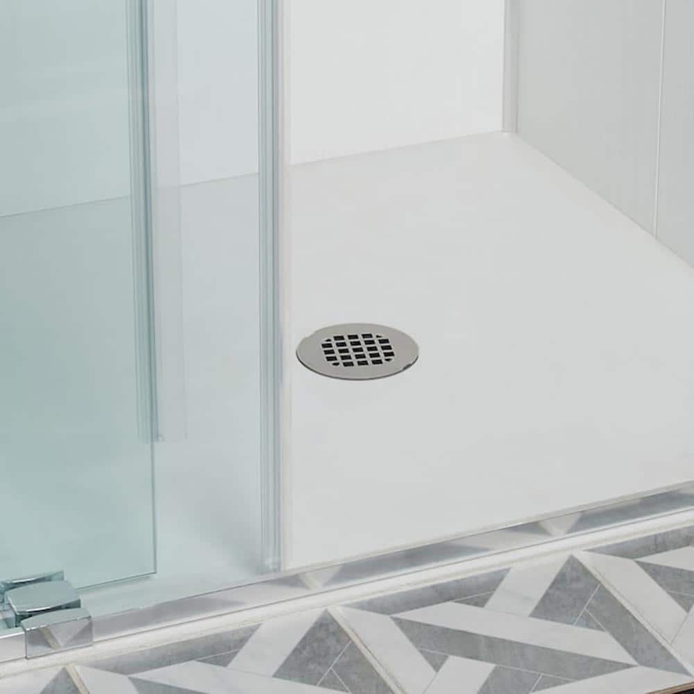 Oatey 2 in. PVC Solvent Weld Shower Drain with Snap-In Stainless Steel Strainer (4)