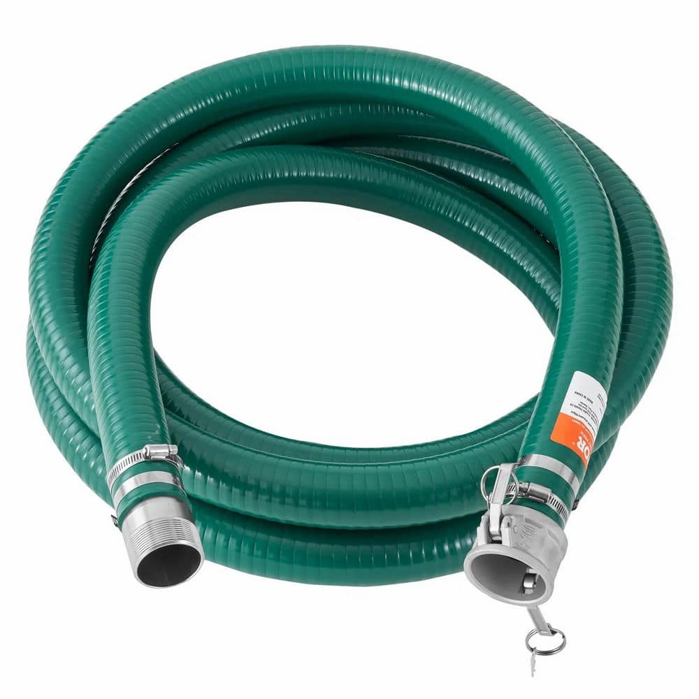 Unbranded 2 in. x 20' Green Suction Hose w/ Camlock for Sewage Treatment Water Transportatio Fit Various Pumps Utility Accessory
