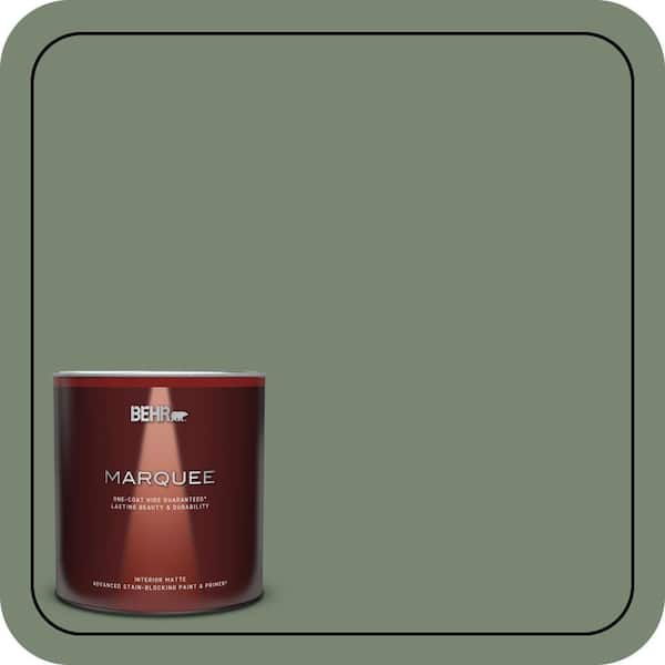 BEHR PREMIUM PLUS #440F-5 Winter Hedge Enamel Interior/Exterior Paint & Primer Color Sample (4)