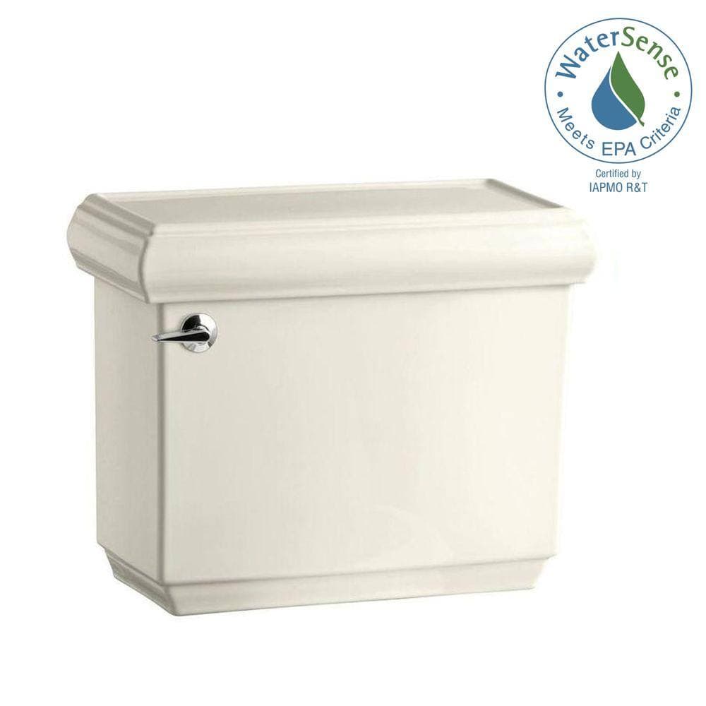 KOHLER Memoirs 1.28 GPF Single Flush Toilet Tank Only with AquaPiston Flushing Technology in Biscuit (2)