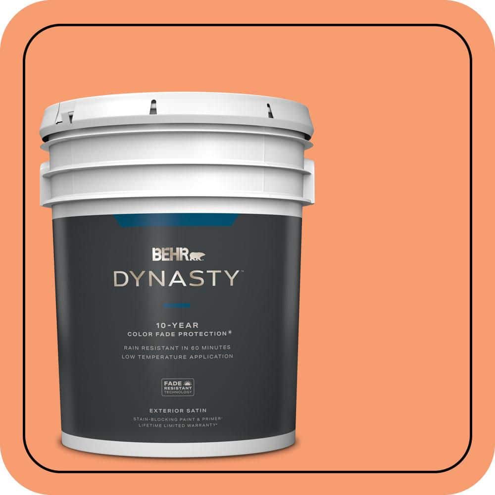 BEHR DYNASTY 5 gal. #P200-5 Burning Coals Satin Enamel Exterior Stain-Blocking Paint & Primer